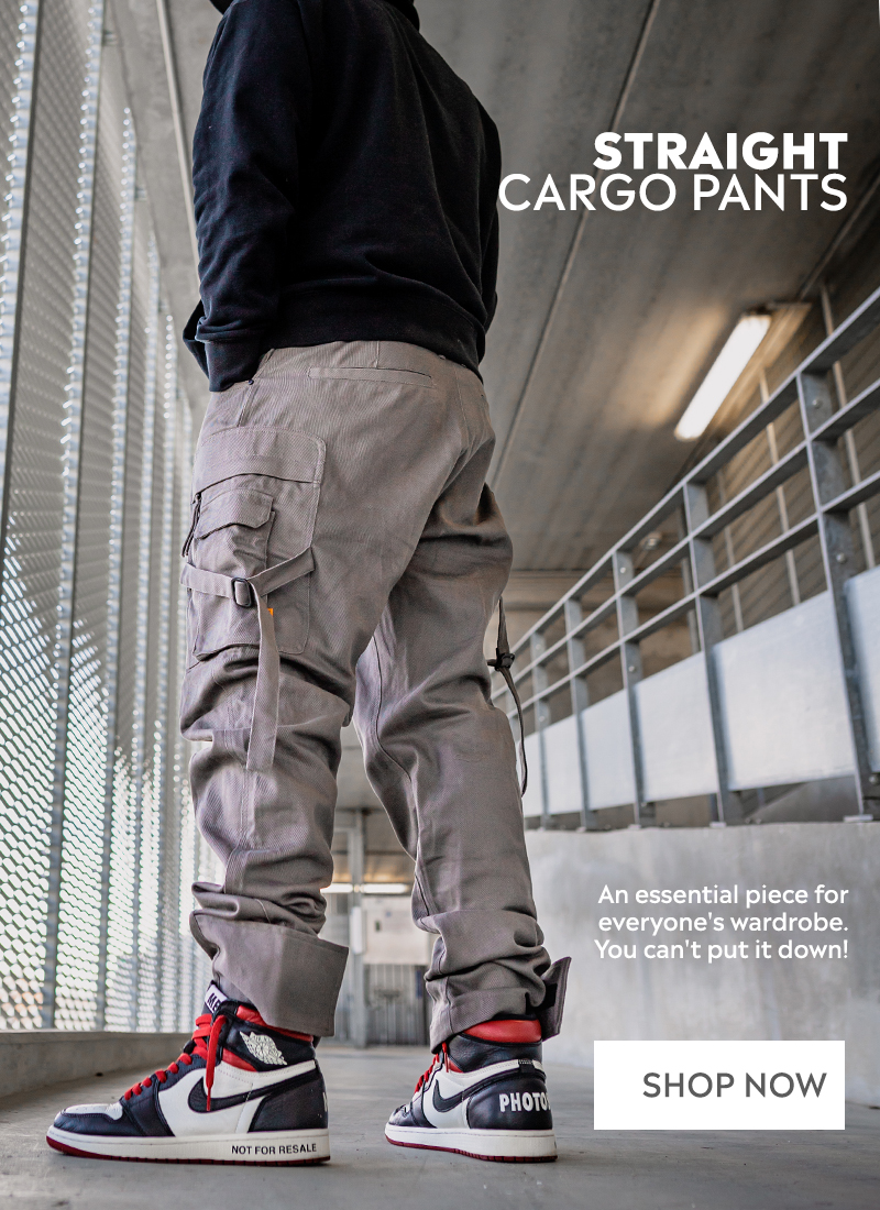 Discover the latest trends in Straight Cargo Pants. - Black Tailor