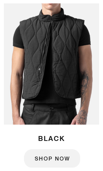 Quilted Vest Black