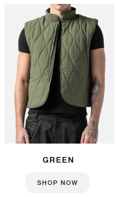 Quilted Vest Green