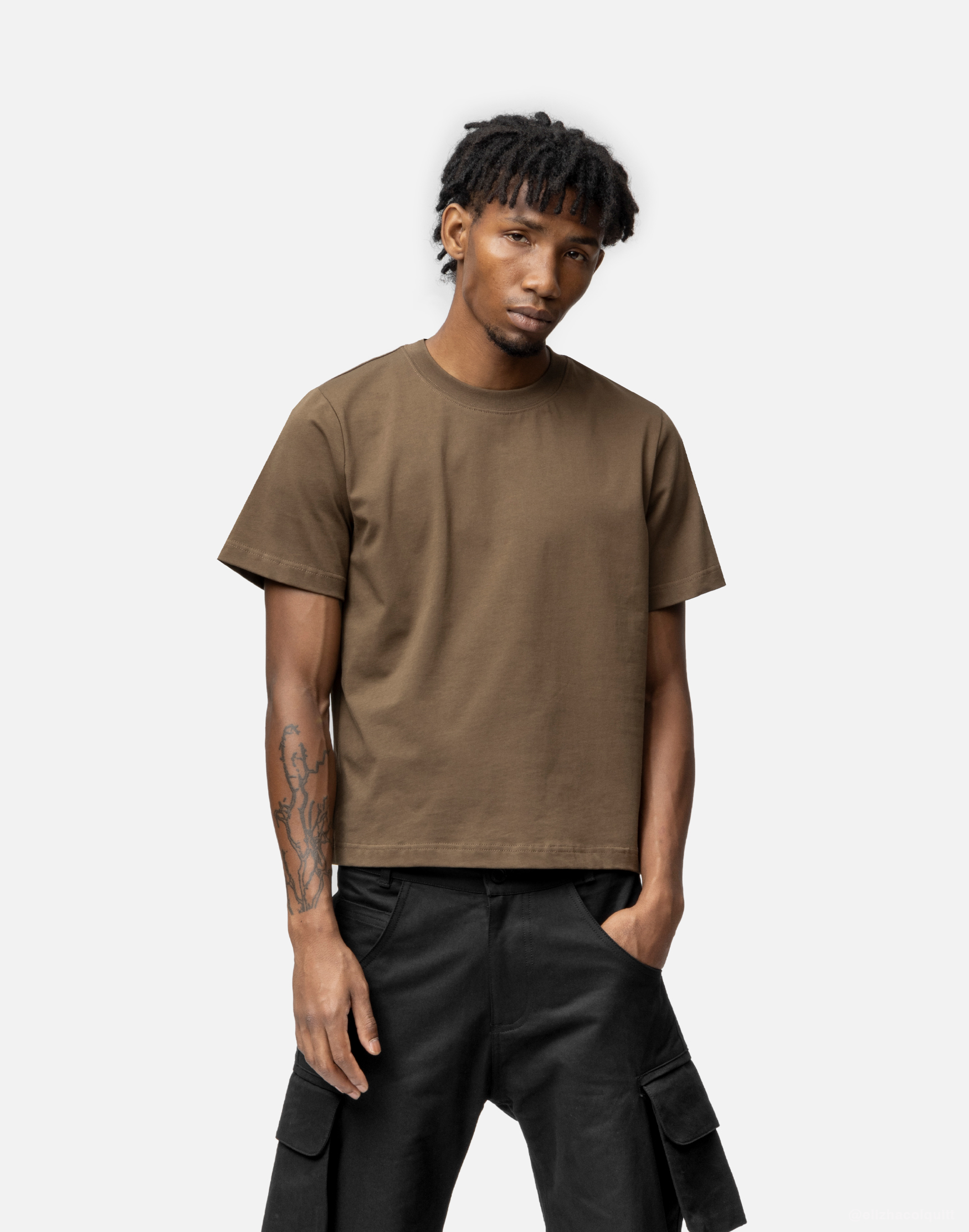 Cropped T-Shirt Brown