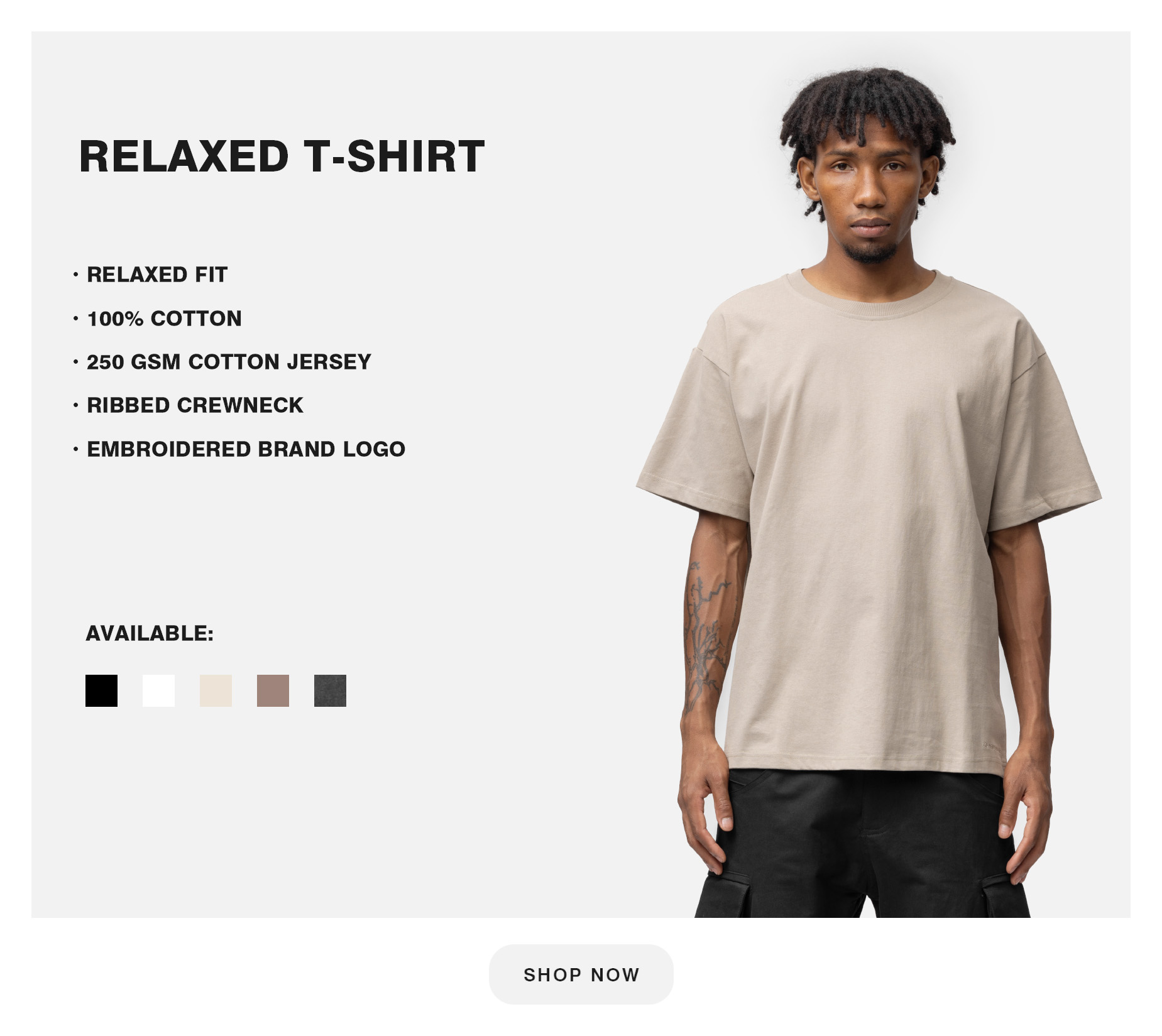 Relaxed T-Shirt Taupe