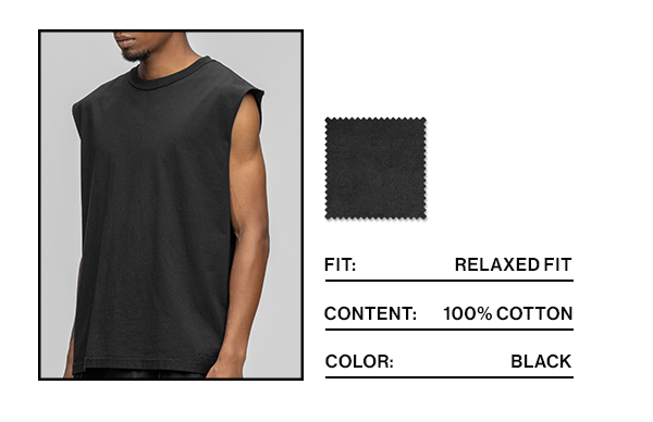 Sleeveless T-shirt Black