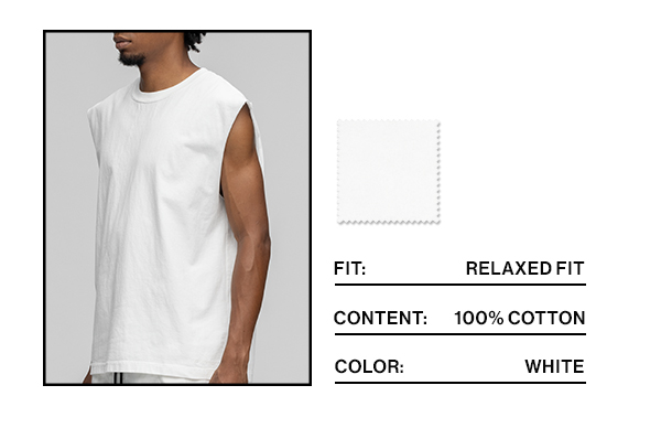 Sleeveless T-shirt White